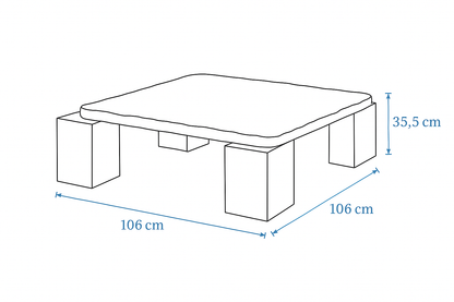 Calla Red Marble Coffee Table
