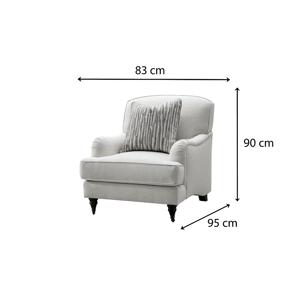 el Amor Cream Accent Chair