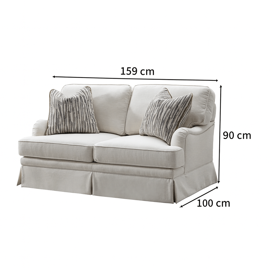 el Amor Cream Loveseat