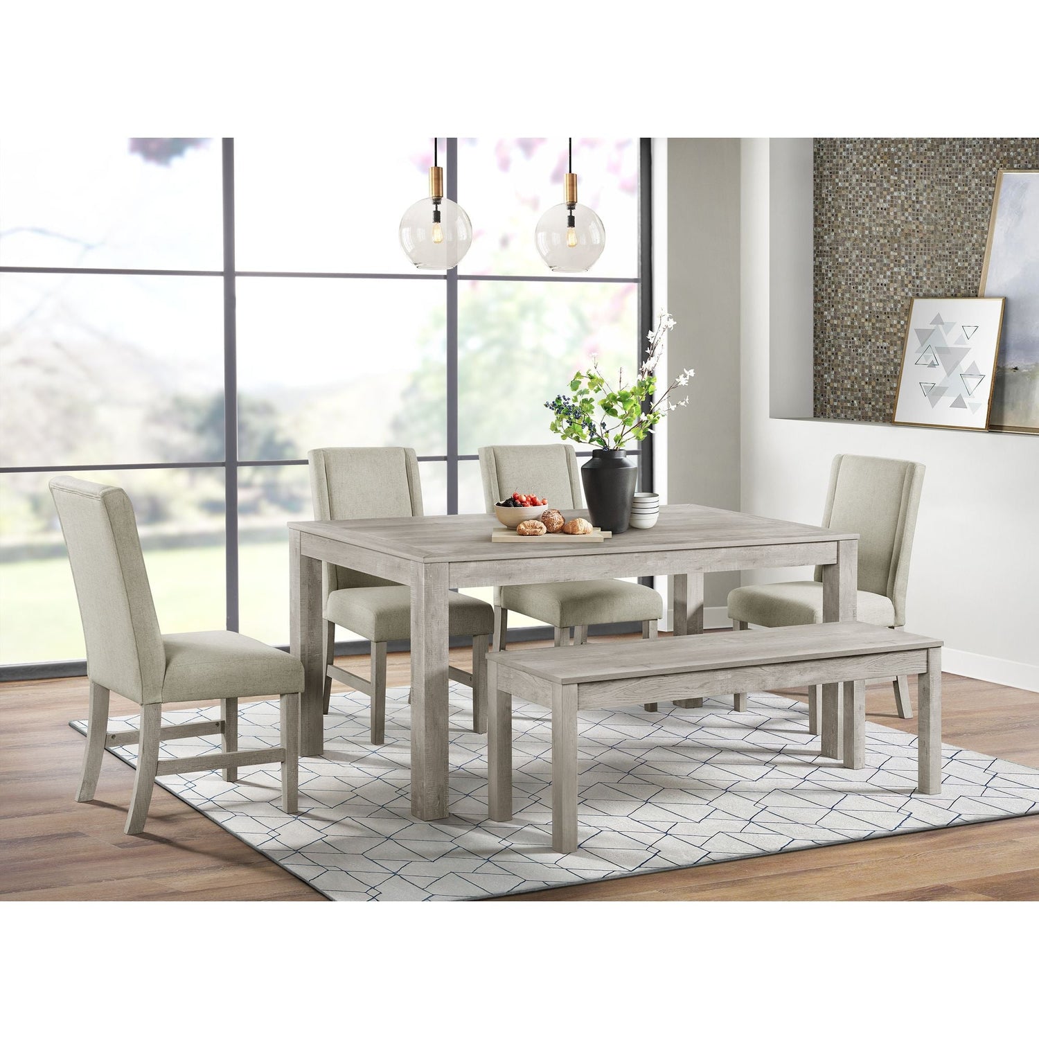 Eleanor Dining Bench in White