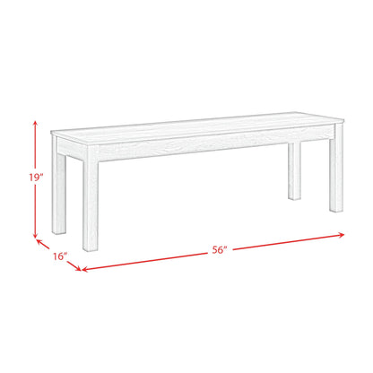 Eleanor Dining Bench in White