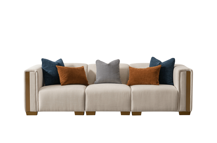 Elegant Embrace Beige Armless Chair