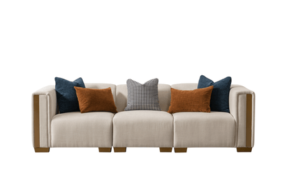 Elegant Embrace Beige Right Arm Facing Chair