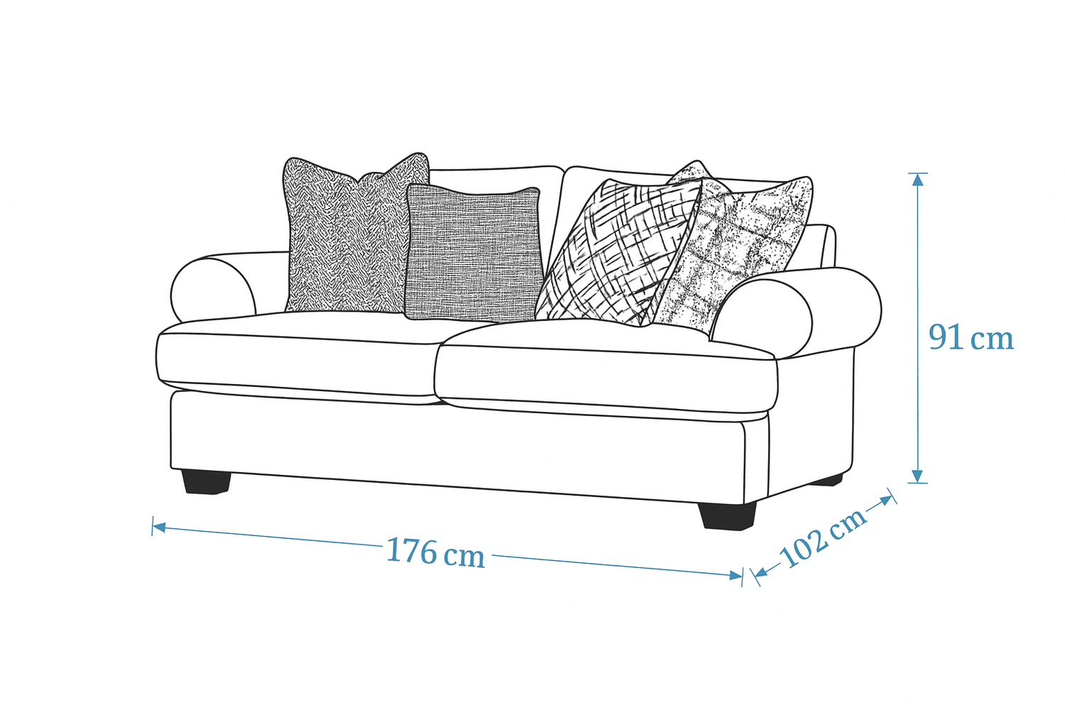 Elegant Off-White Living Room Set