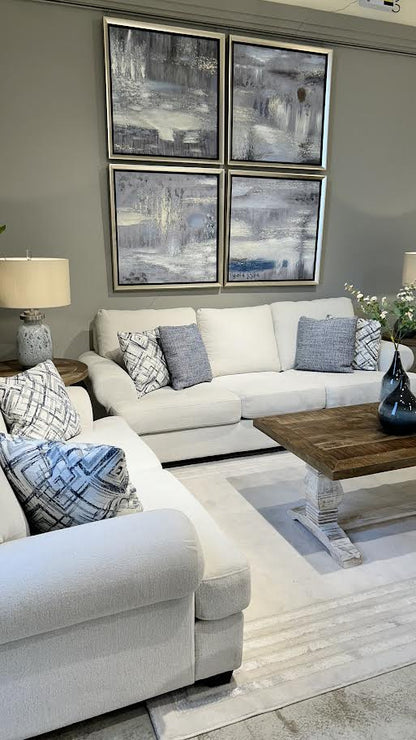 Elegant Off-White Loveseat (176cm)