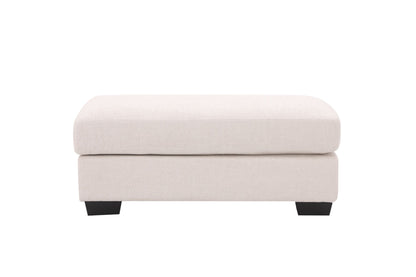 Elegant White Ottoman