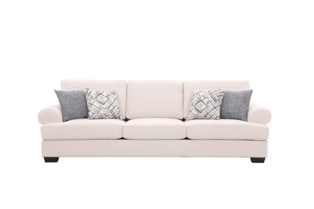 Elegant White XL Sofa