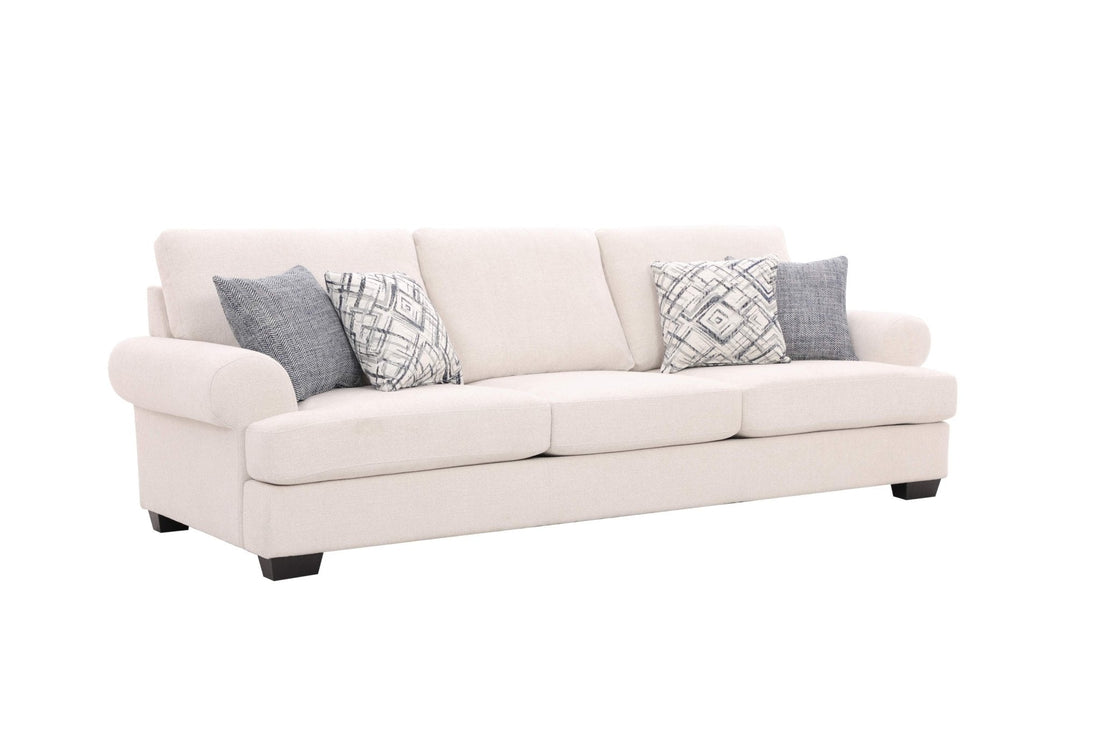 Elegant White XL Sofa