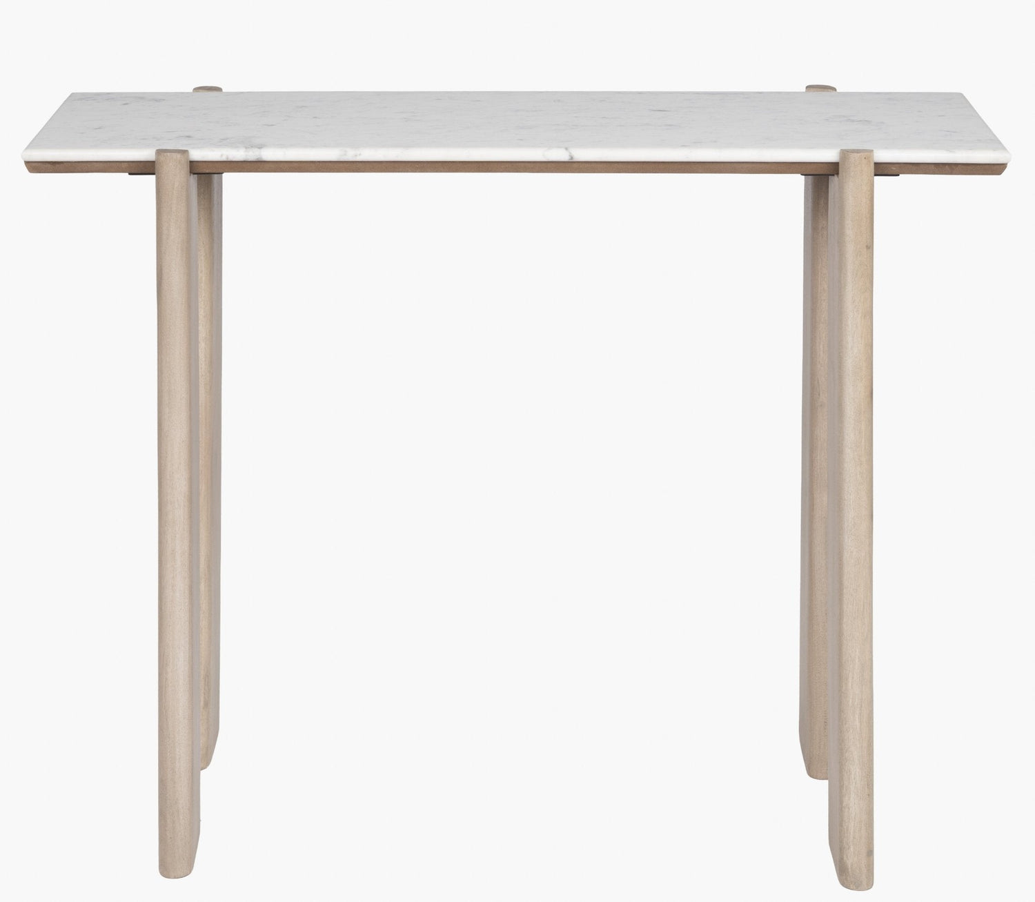 ELEN Acacia wood White Marble Console table