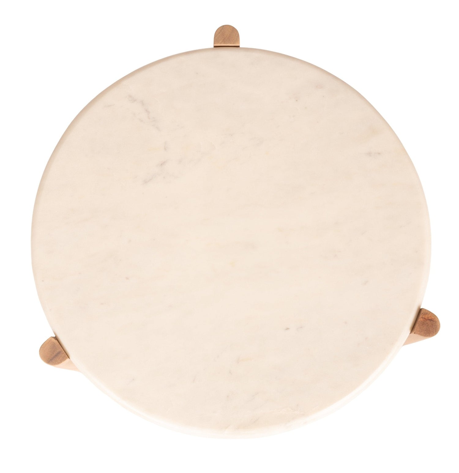 ELEN Acacia wood White Marble Side table