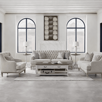 Ella Beige Loveseat  (168cm)