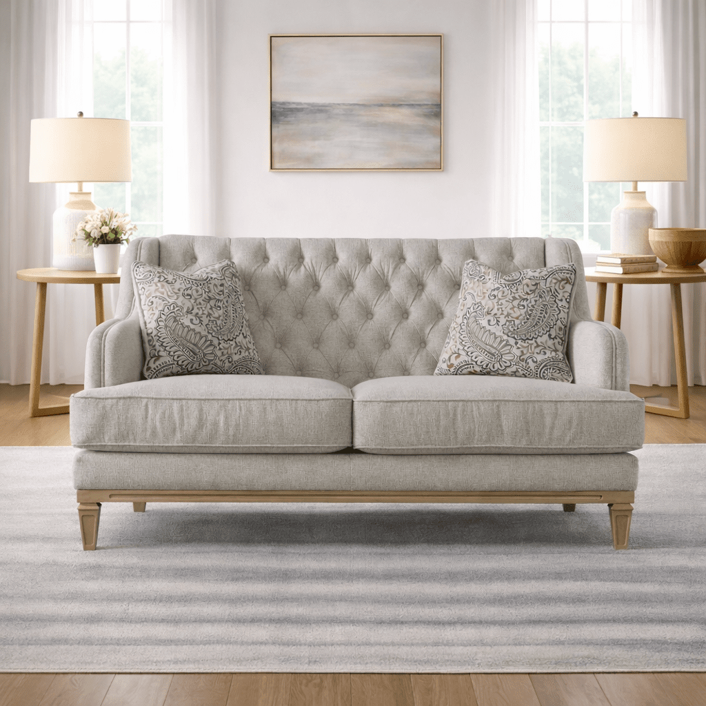 Ella Beige Loveseat  (168cm)