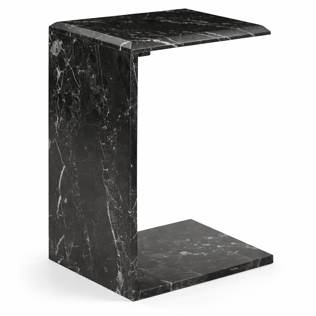 طاولة جانبية Enid Marble سوداء