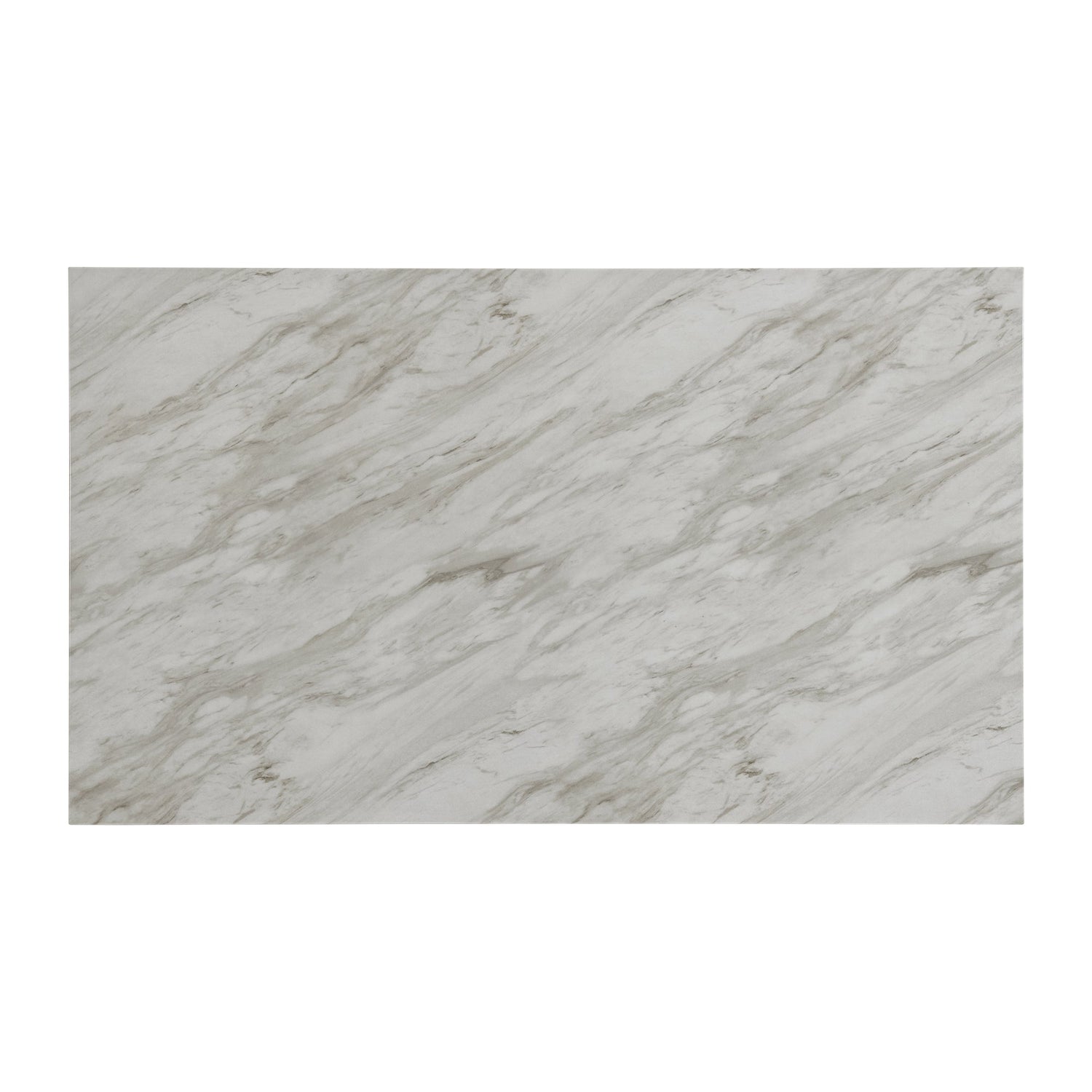 Everdeen Dining Table w/ White Faux Marble Top in Charcoal