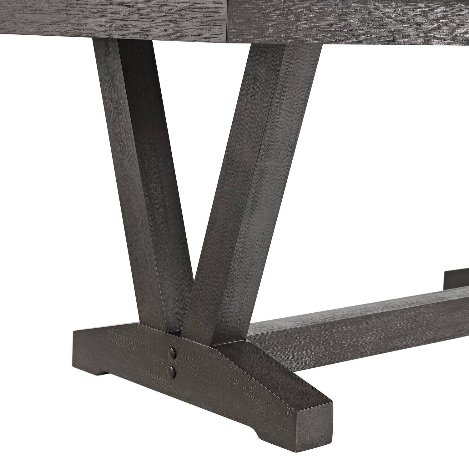 Everdeen Dining Table w/ White Faux Marble Top in Charcoal