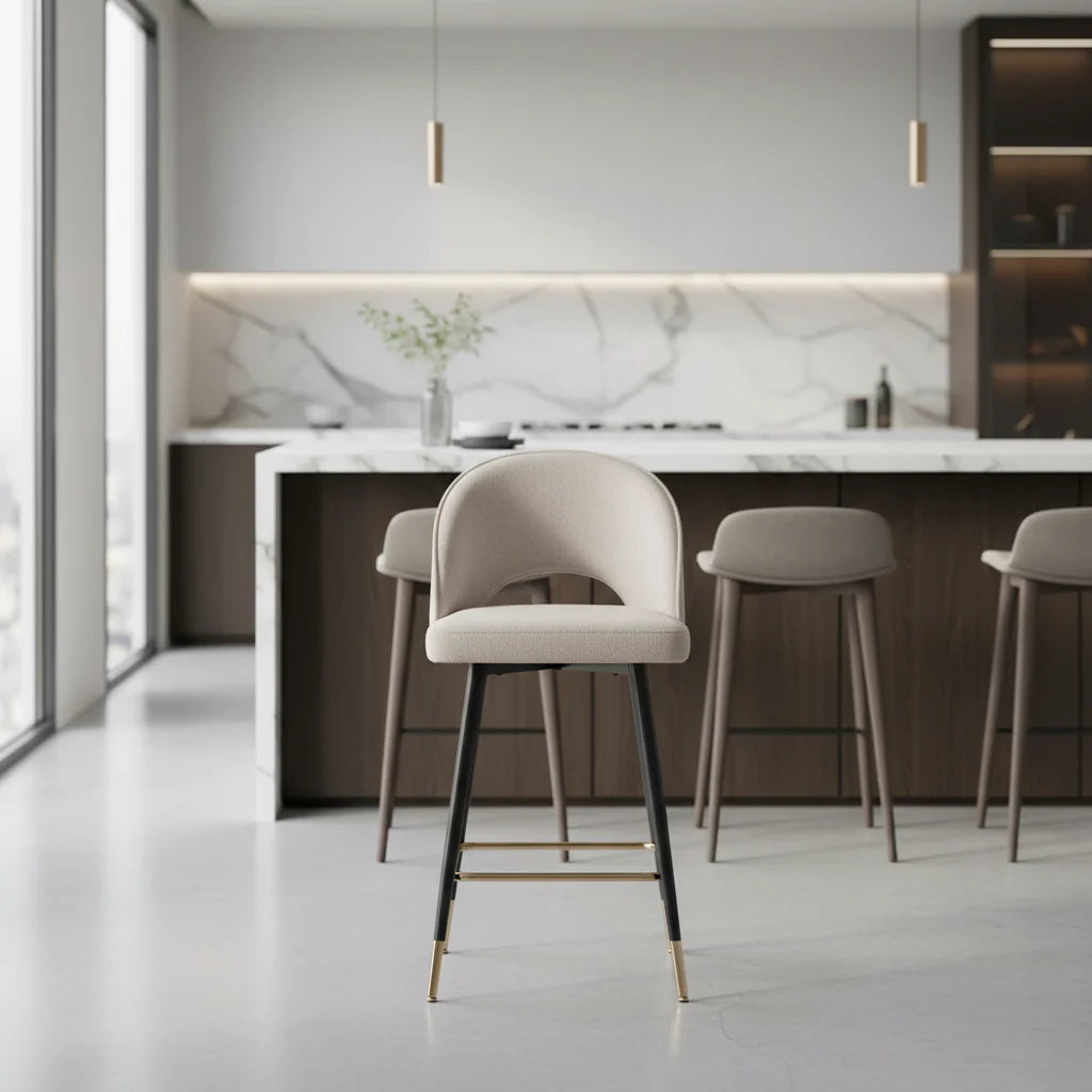 Evo Taupe chenille Dining Chair