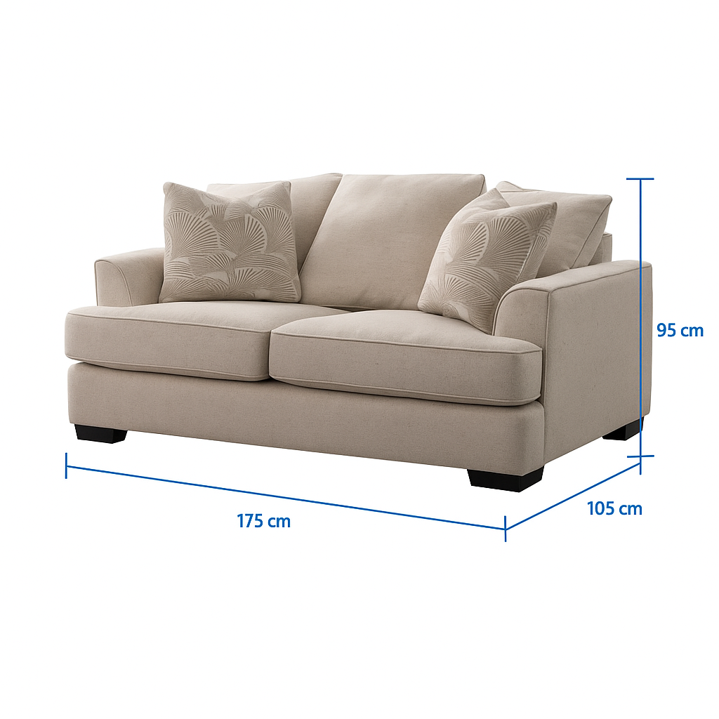 Harvey Cream Loveseat (175cm)