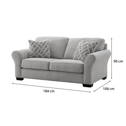 Dillon Grey Living Room Set ( Sofa + Loveseat)