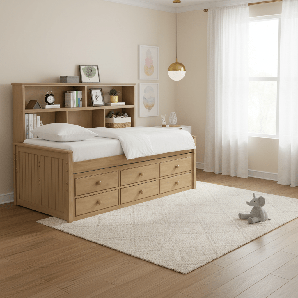 Fillmore Full Sideway Bed w/ 6 Drawer Storage