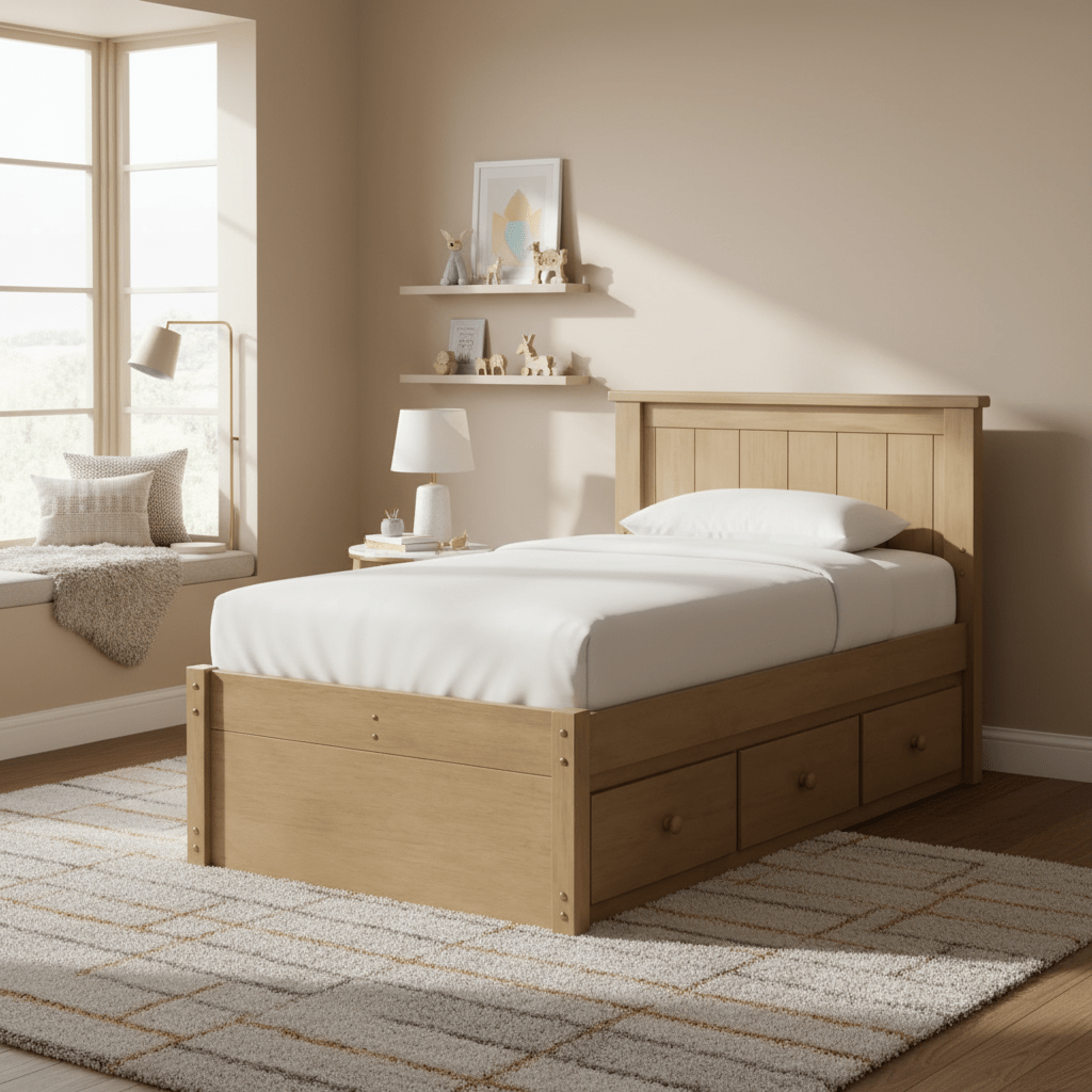 Fillmore Full Single Bed w/ 3 Drawer Storage