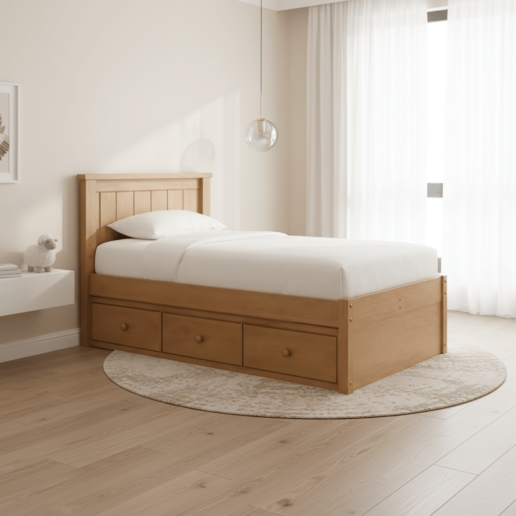 Fillmore Twin Single Bed w/ 3 Drawer Storage
