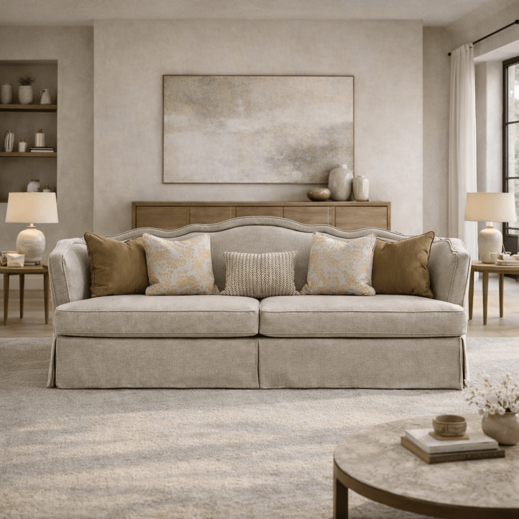 Finest Beige 4 Seater Sofa (278cm)