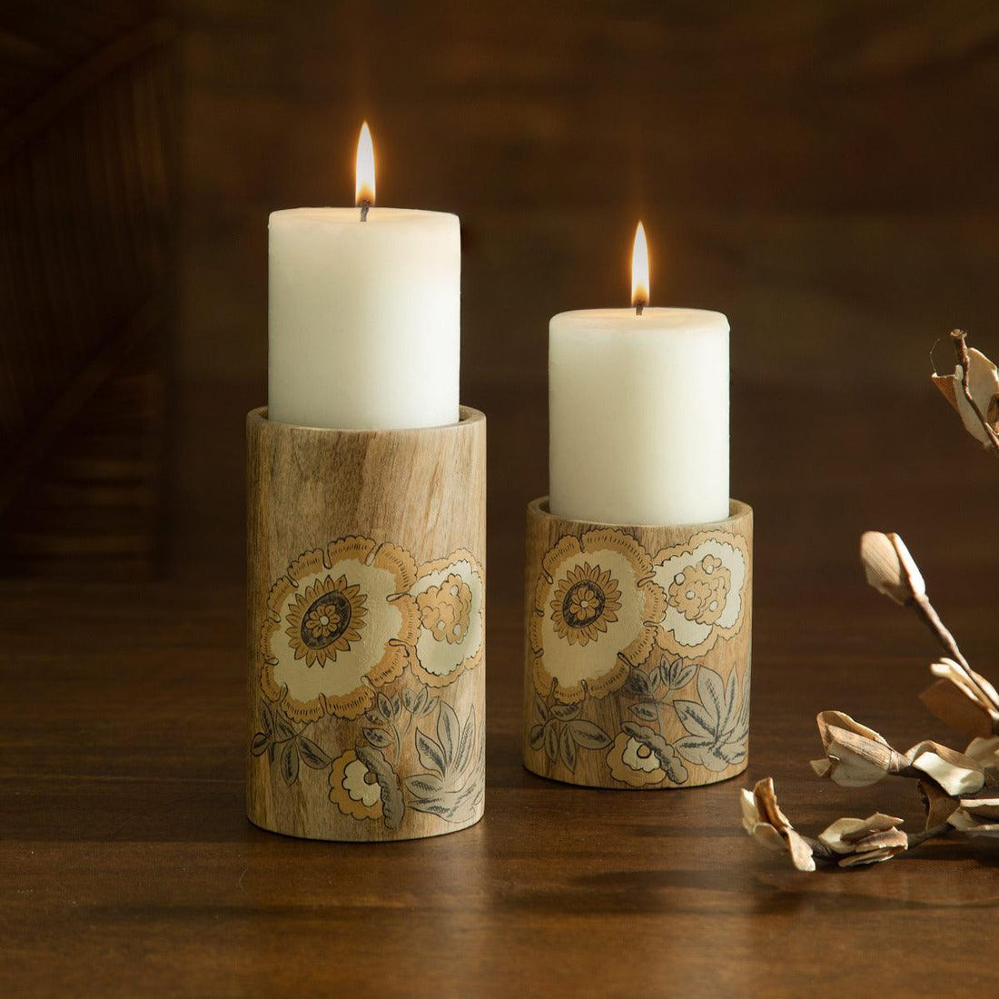 Fleur D or Candle Stand Large