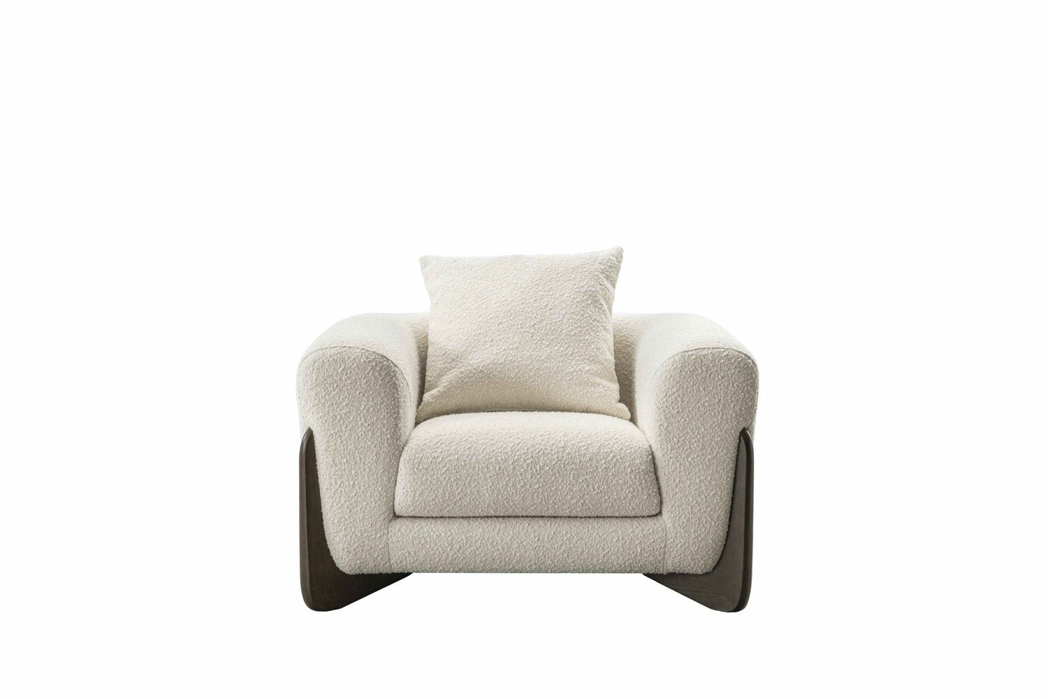Floux White Accent Chair