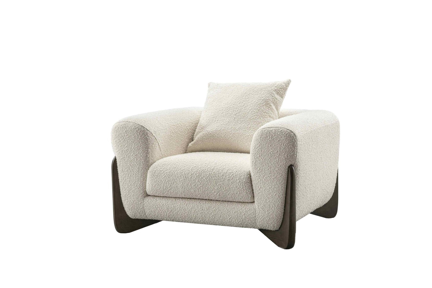 Floux White Accent Chair