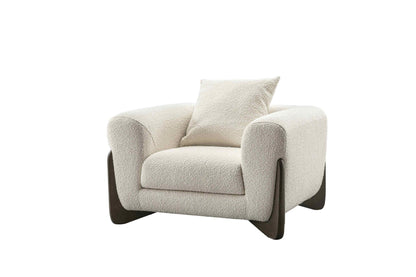 Floux White Accent Chair