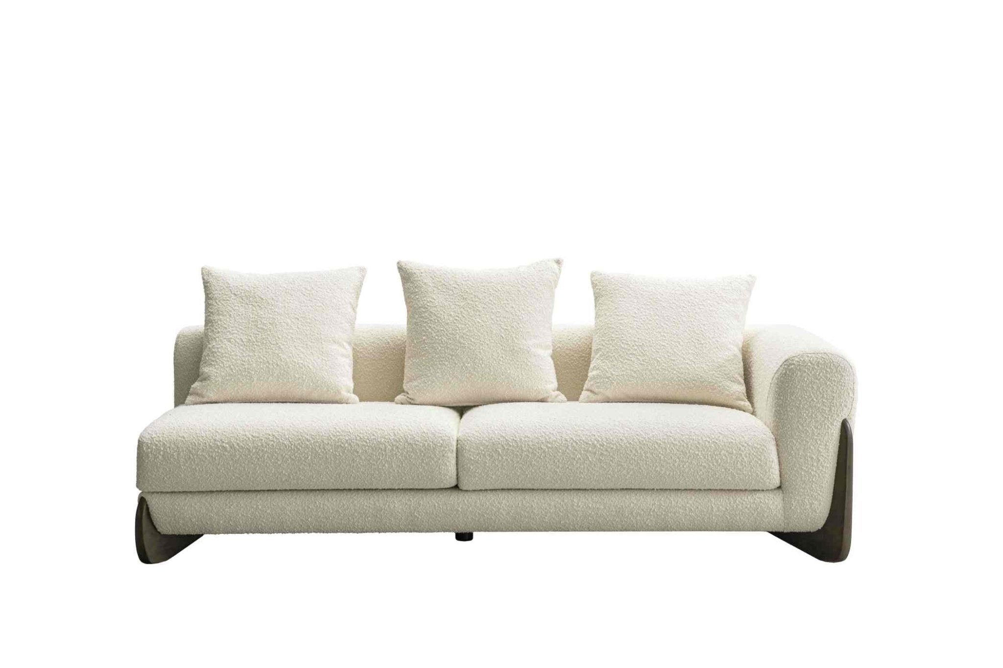 Floux White Left Chaise Sectional