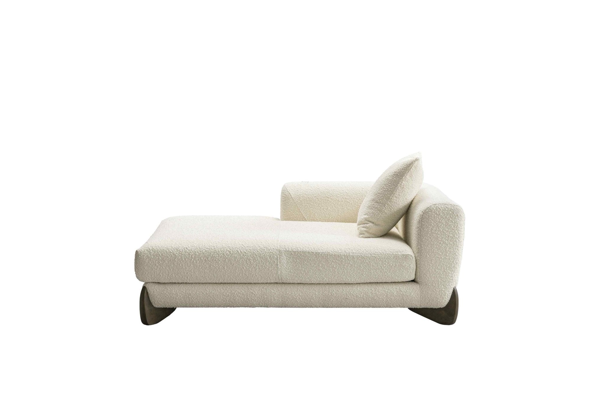 Floux White Left Chaise Sectional