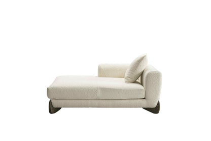 Floux White Left Chaise Sectional