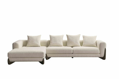 Floux White Left Chaise Sectional
