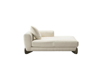 Floux White Right Chaise