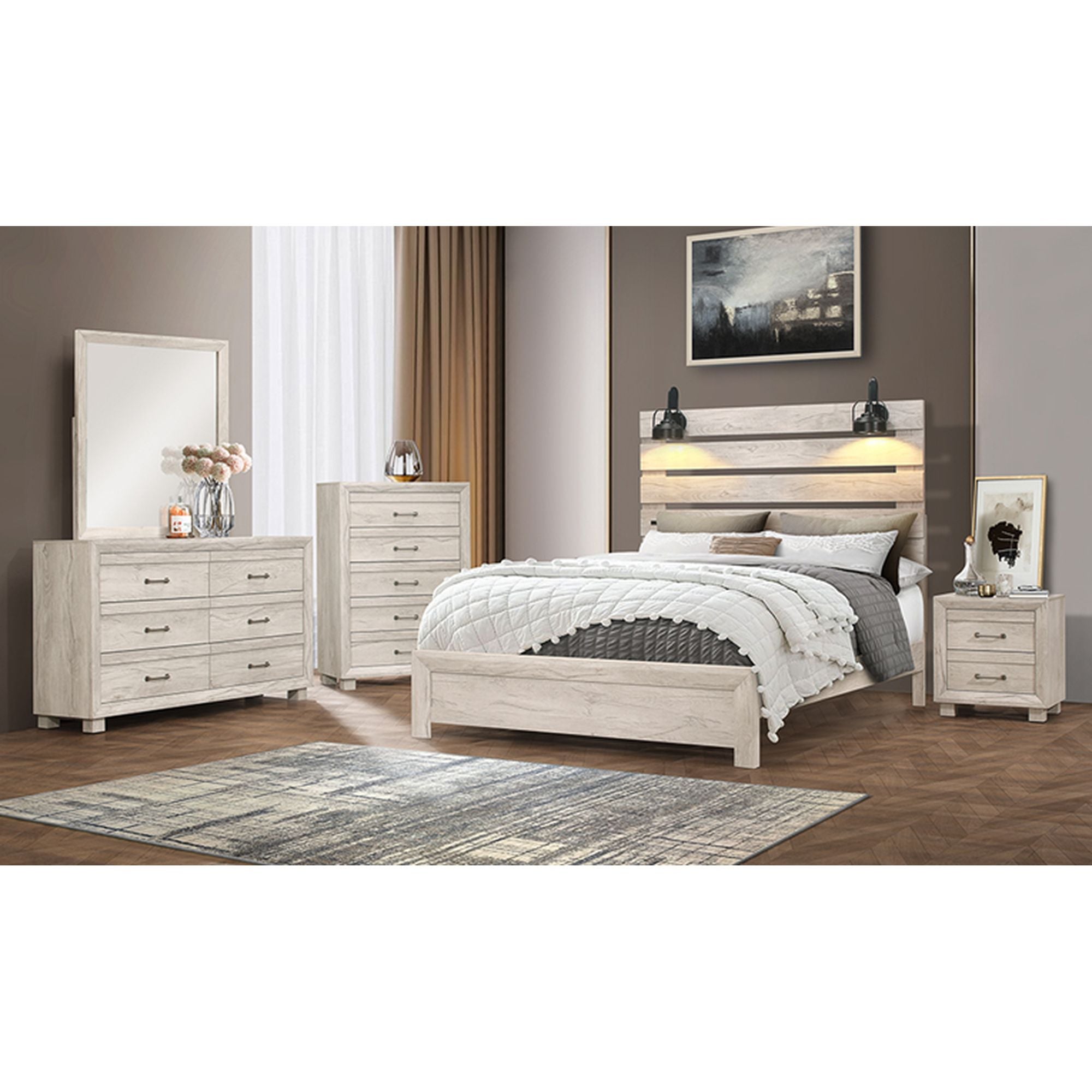 Fort Worth 5-Drawer Chest in White (Sturdy Act)