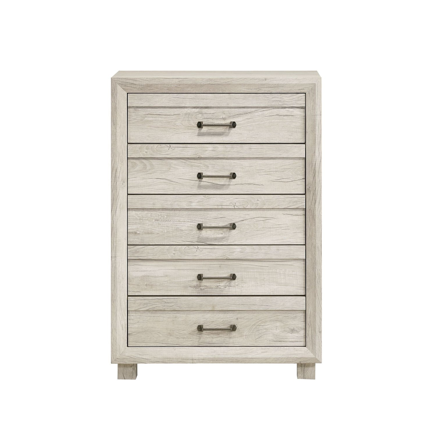 Fort Worth 5-Drawer Chest in White (Sturdy Act)