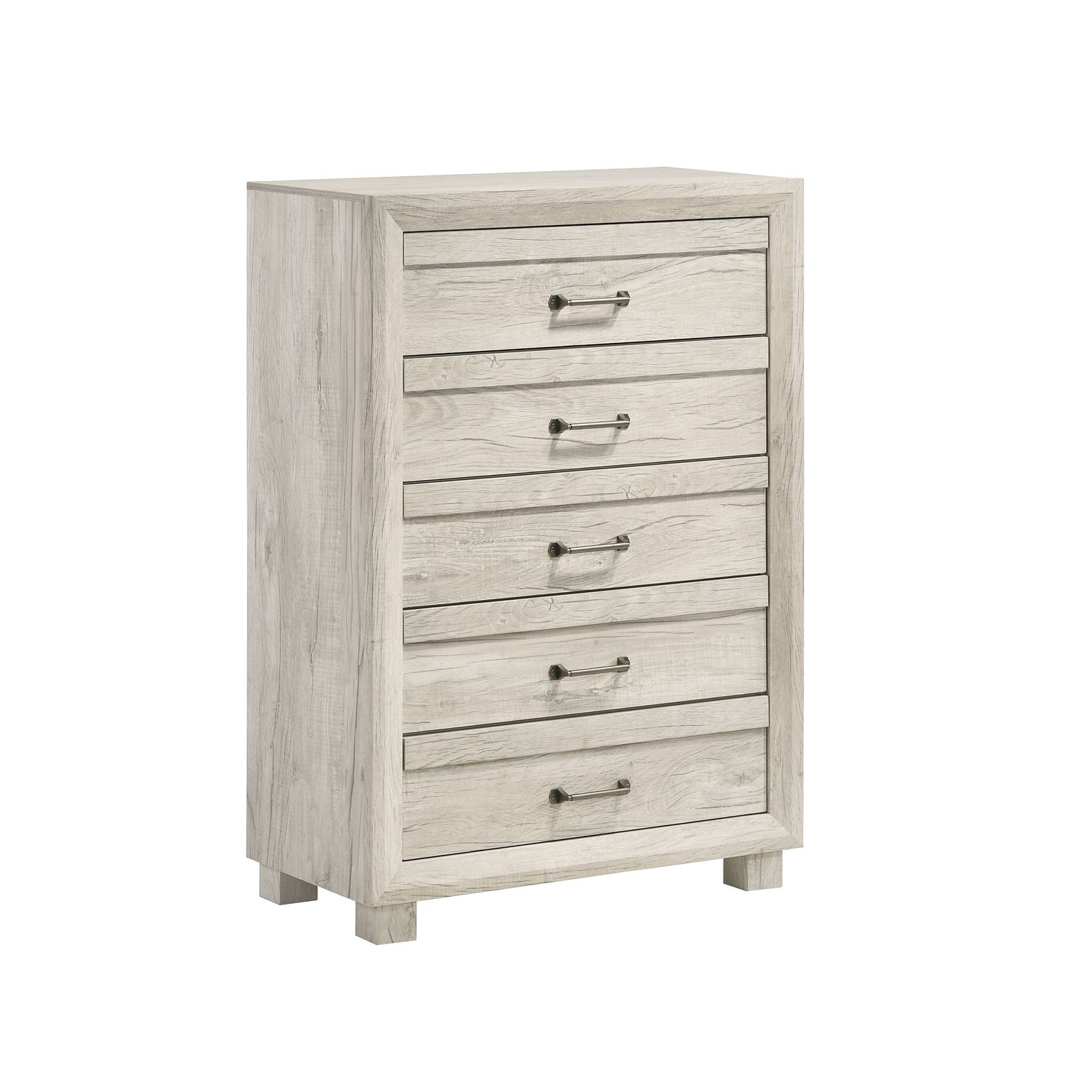 Fort Worth 5-Drawer Chest in White (Sturdy Act)