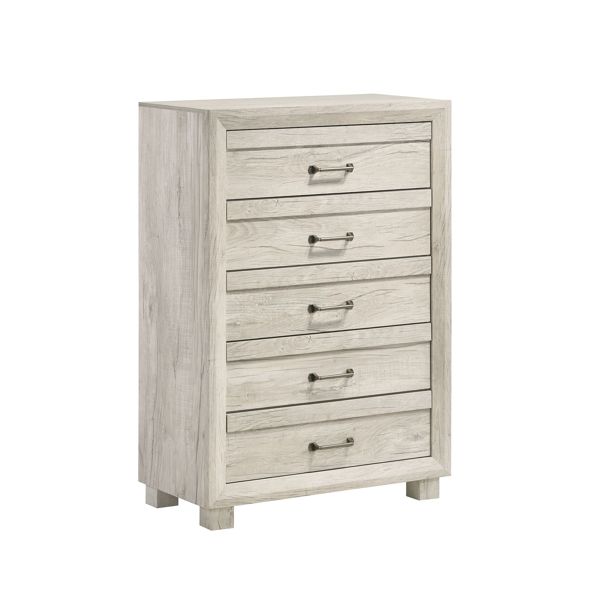 Fort Worth 5-Drawer Chest in White (Sturdy Act)