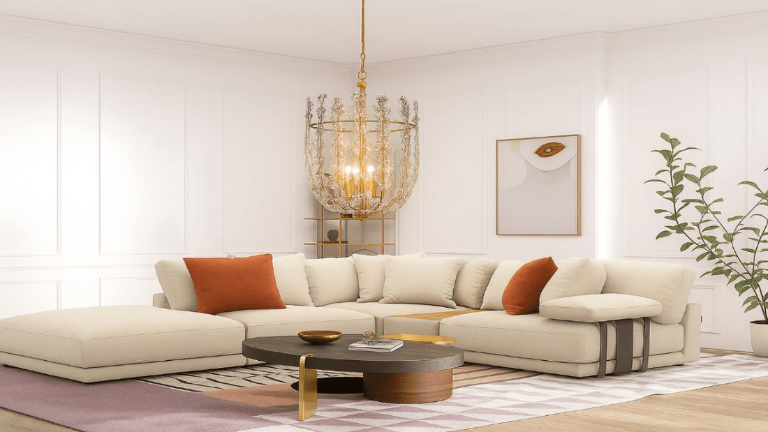 Freiburger Sectional + Free CHANDELIER