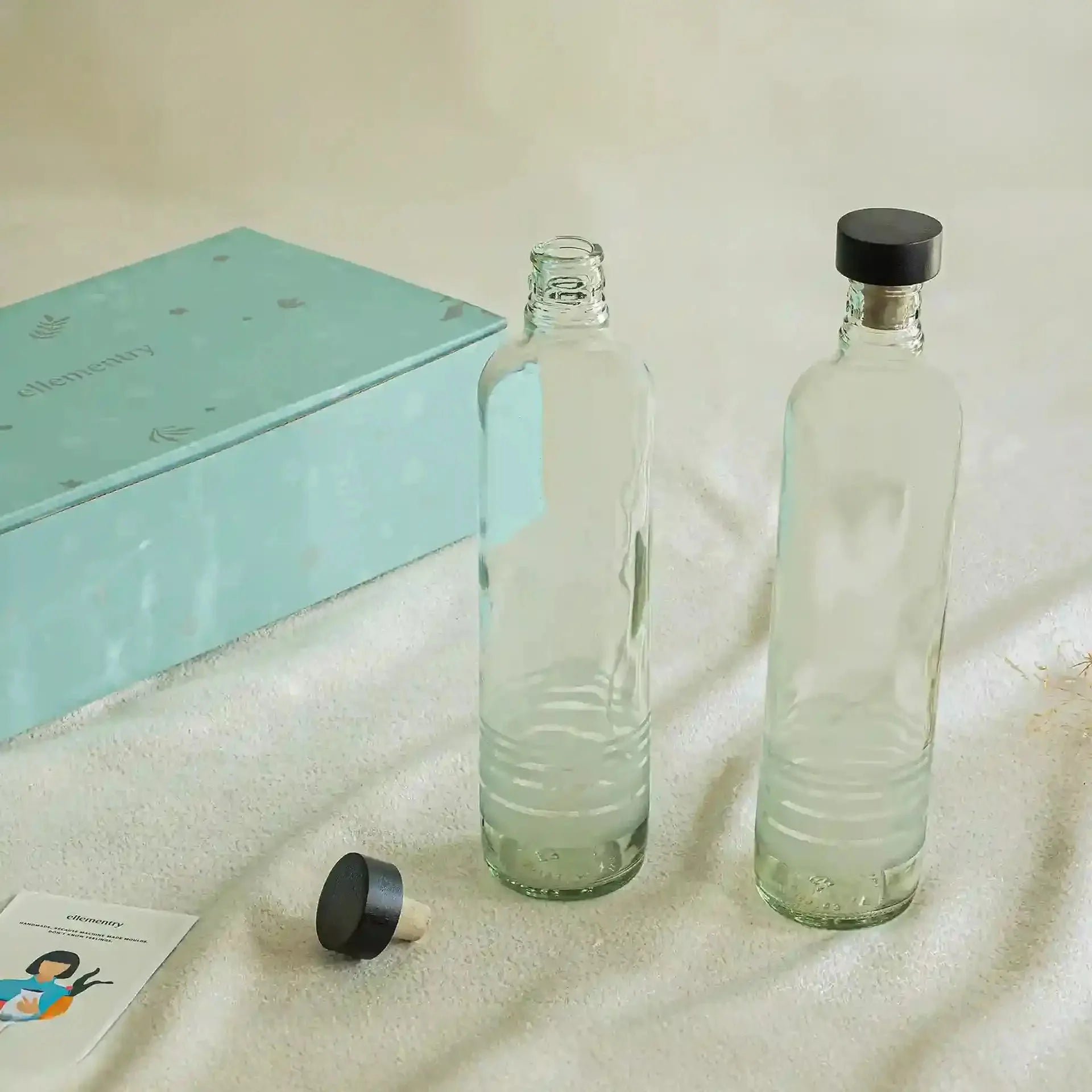 Frosted Rings Water Bottle Set of Two