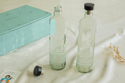 Frosted Rings Water Bottle Set of Two