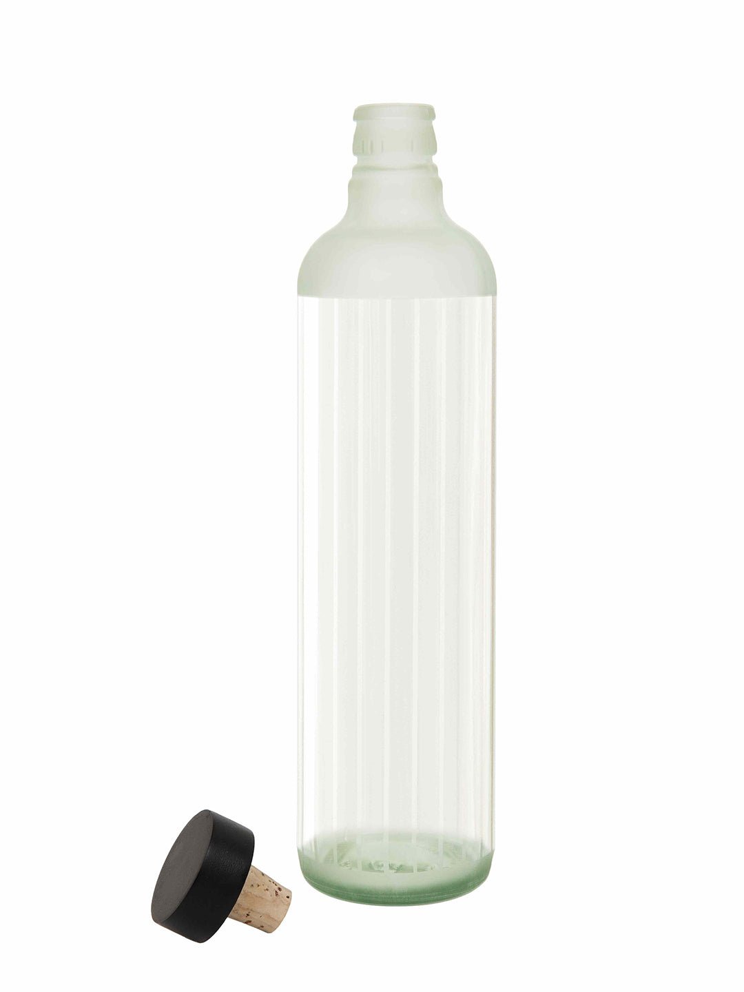 Frosty Glass Bottle With Wooden Stopper