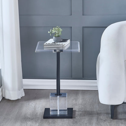 Gayna Brushed Black End Table