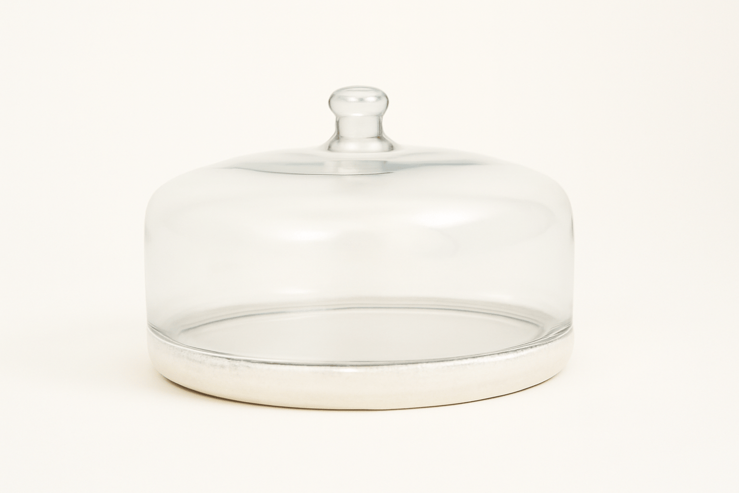GLASS CLOCH W/MARBLE BASE