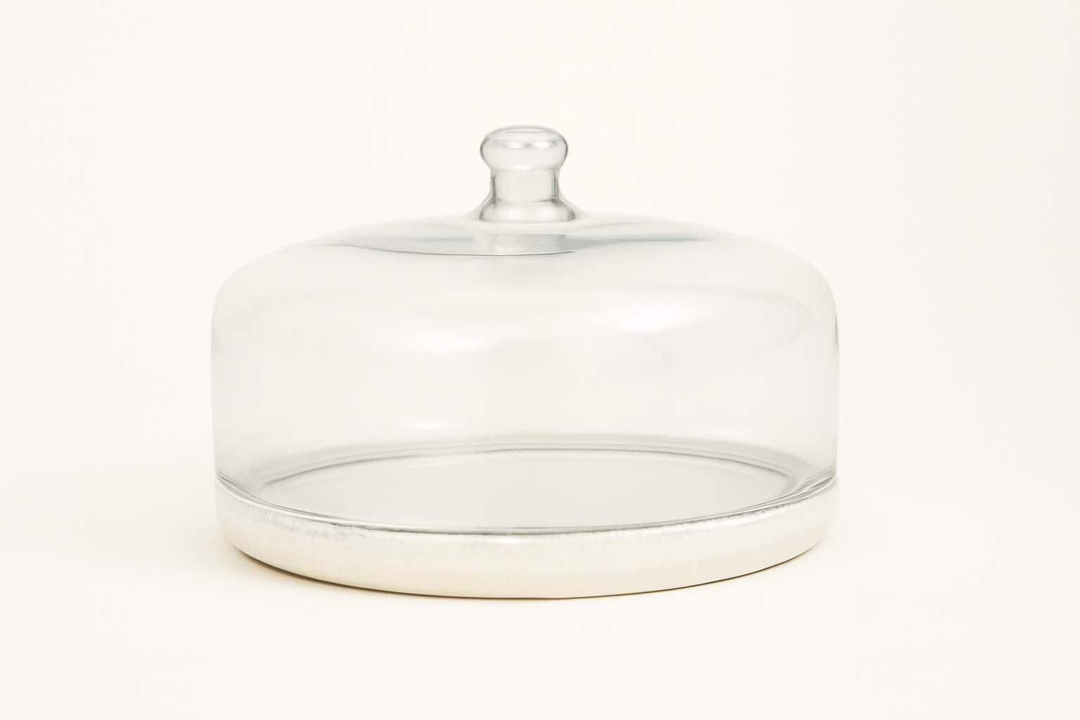 GLASS CLOCH W/MARBLE BASE