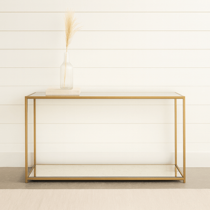 Glass Elegance Gold Console