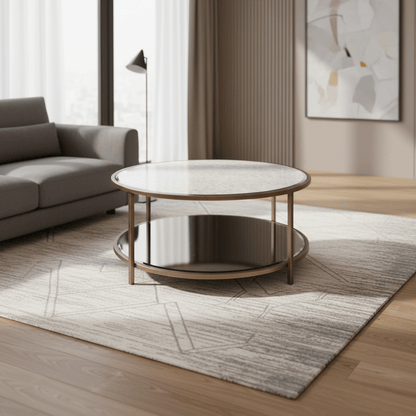 Glass Elegance Round Coffe table