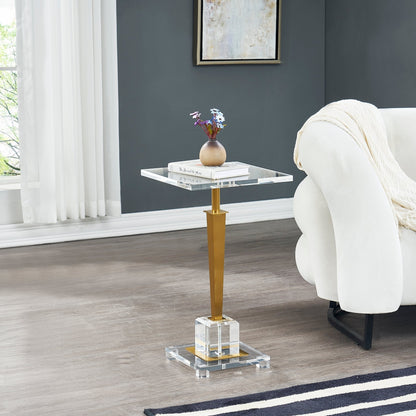 Gold Accent table Acrylic Top