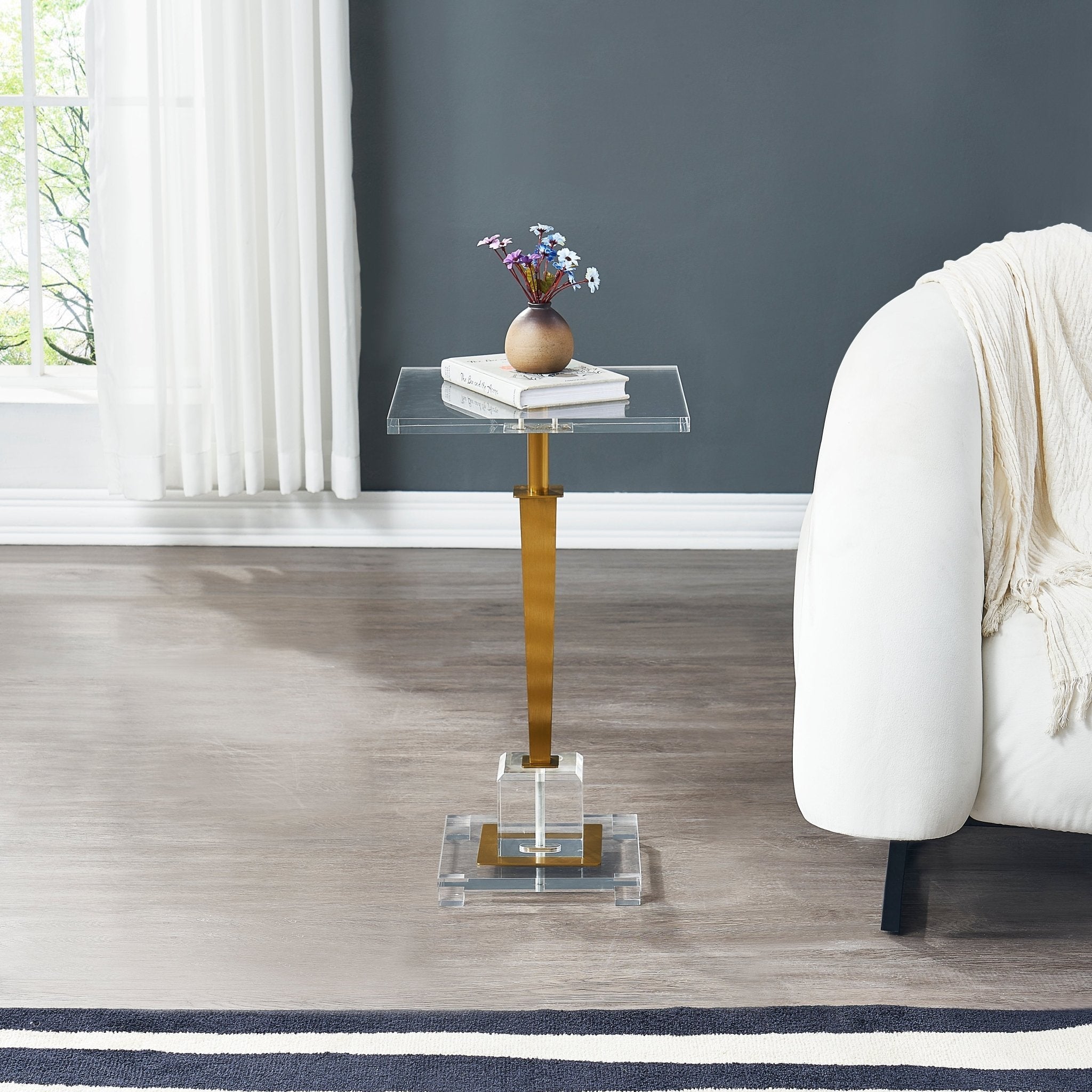 Gold Accent table Acrylic Top